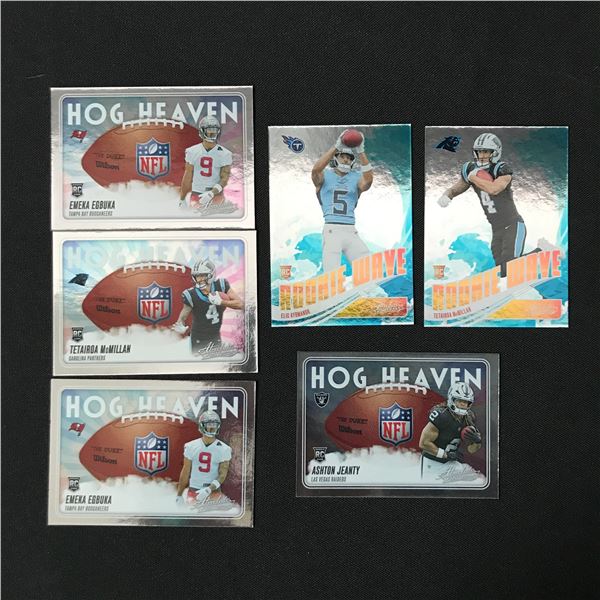 LOT OF 6 NFL ROOKIE TRADING CARDS
