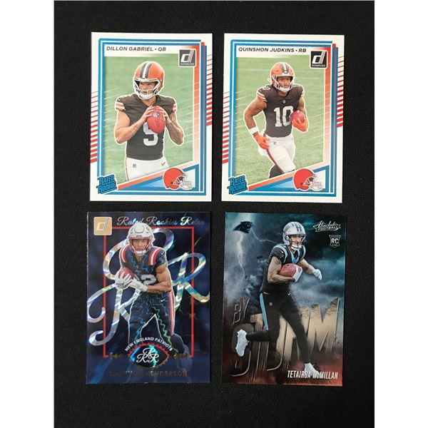 LOT OF 4 NFL ROOKIE TRADING CARDS