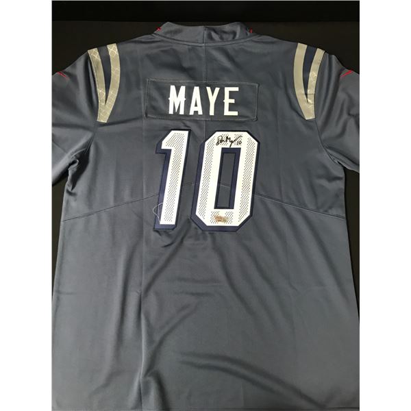 DRAKE MAYE SIGNED New England PATRIOTS CUSTOM JERSEY - ACE COA
