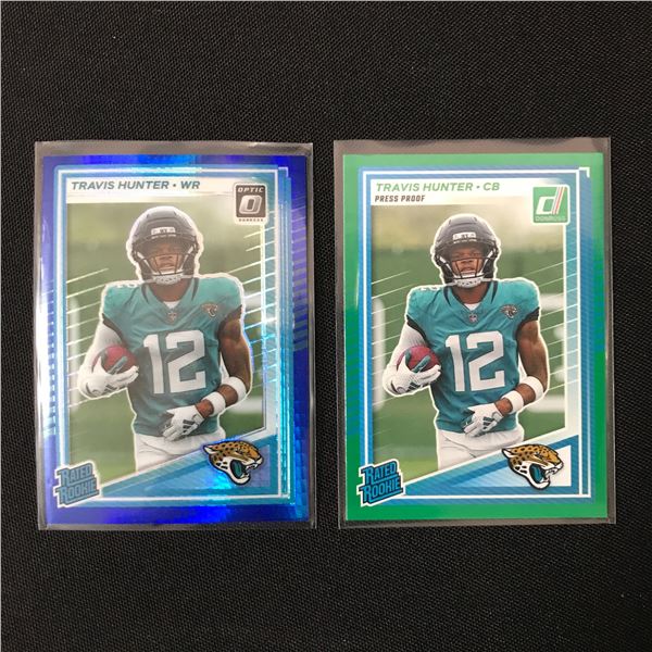 LOT OF 2 TRAVIS HUNTER RATED ROOKIES TRADING CARDS
