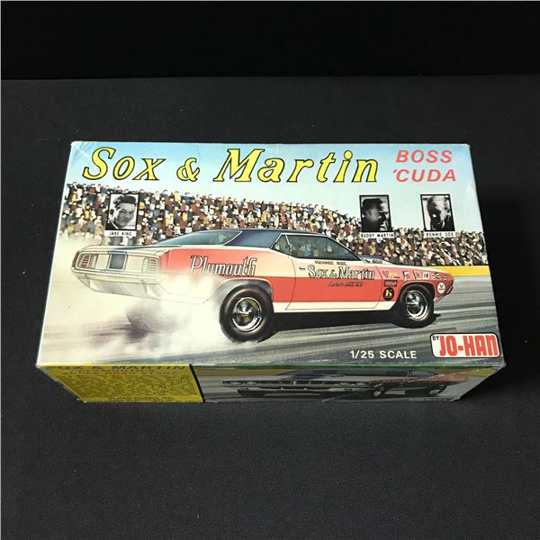 JO-HAN SOX & MARTIN BOSS 'CUDA MODEL KIT IN ORIGINAL PACKAGING