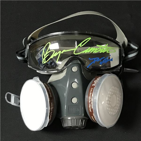 BRYAN CRANSTON AND DEAN NORRIS DUAL SIGNED BREAKING BAD GAS MASK - WWOC COA