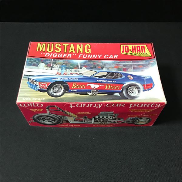 UNBUILT  JO-HAN MUSTANG "DIGGER" FUNNY CAR MODEL KIT IN ORIGINAL PACKAGING