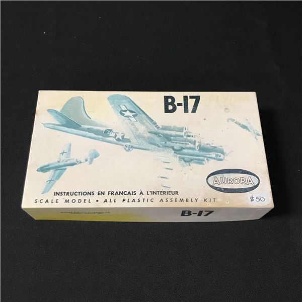 UNBUILT AURORA B-17 MODEL KIT IN ORIGINAL PACKAGING