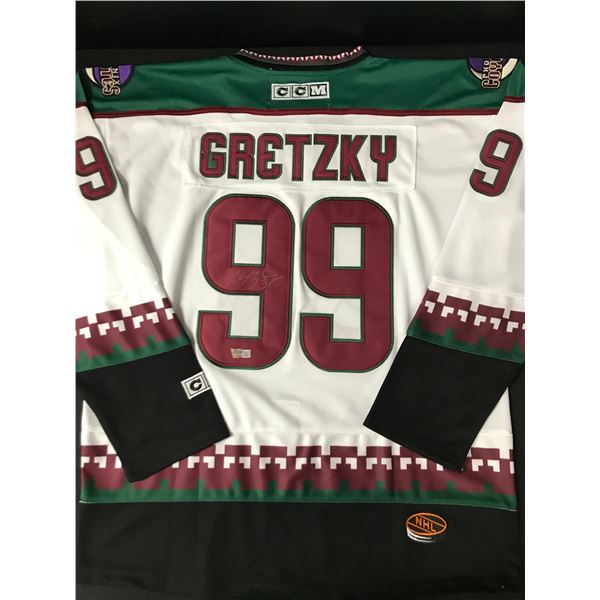 WAYNE GRETZKY SIGNED PHEONIX COYOTES CUSTOM JERSEY - ACE COA
