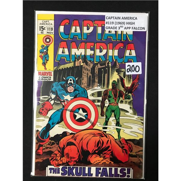 Captain America #119 (1969) HIGH GRADE 3RD APP FALCON - MARVEL COMICS