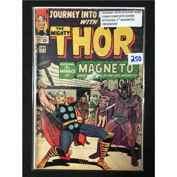 JOURNEY INTO MYSTERY #109 (1964) COMPLETE COVER ATTACHED 1ST MAGNETO CROSSOVER - MARVEL COMICS