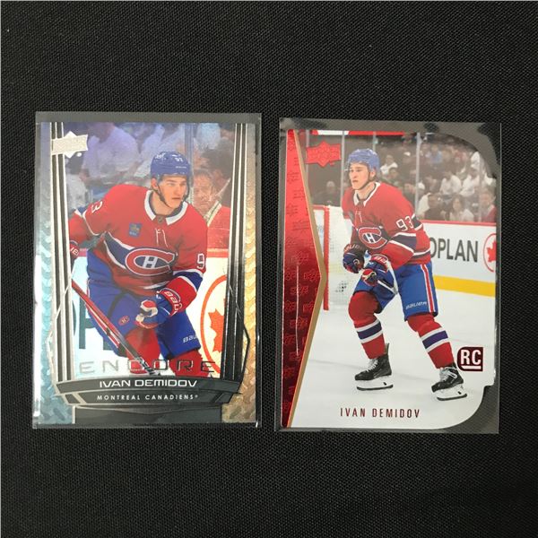 LOT OF 2 IVAN DEMIDOV HOCKEY ROOKIE CARDS