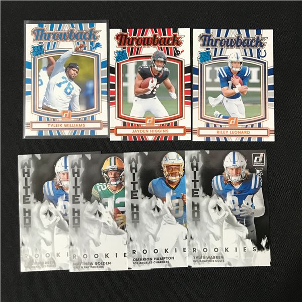 LOT OF 7 NFL ROOKIE TRADING CARDS