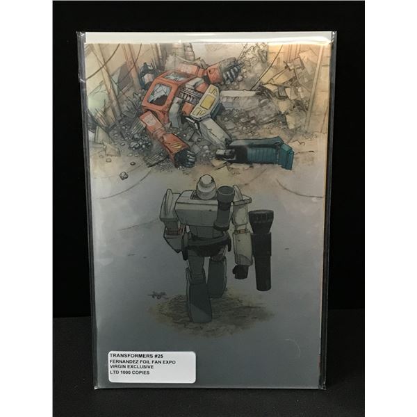 TRANSFORMERS #25 FERNANDEX FOIL FAN EXPO VIRGIN EXCLUSIVE LIMITED TO 1,000 COPIES
