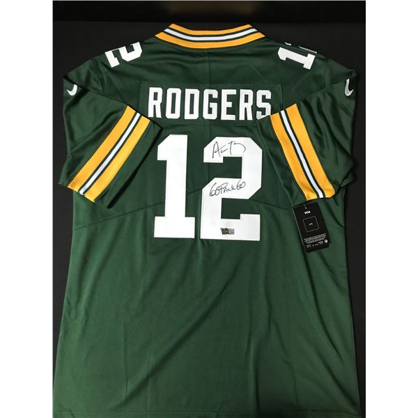 AARON RODGERS SIGNED Green Bay PACKERS CUSTOM JERSEY - ACE COA