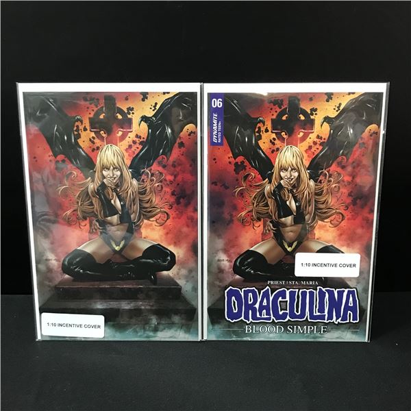 LOT OF 2 DRACULINA #6 1:10 VARIANT COVERS - DYNAMITE COMICS