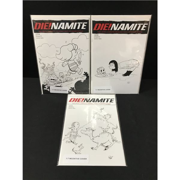 LOT OF 3 DIE!NAMITE COMICS #3-5 - DYNAMITE
