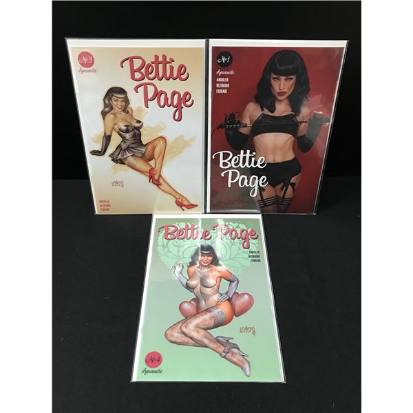 LOT OF 3 BETTIE PAGE COMICS - DYNAMITE