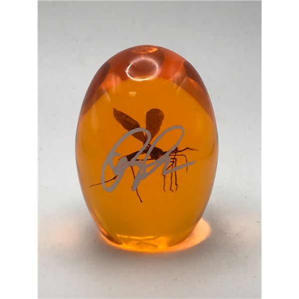 CHRIS PRATT SIGNED JURASSIC PARK AMBER MOSQUITO (KB COA)
