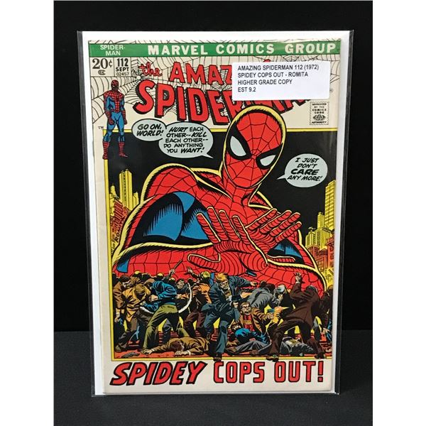 AMAZING SPIDERMAN #112 (1972) EST GRADE 9.2 - MARVEL COMICS