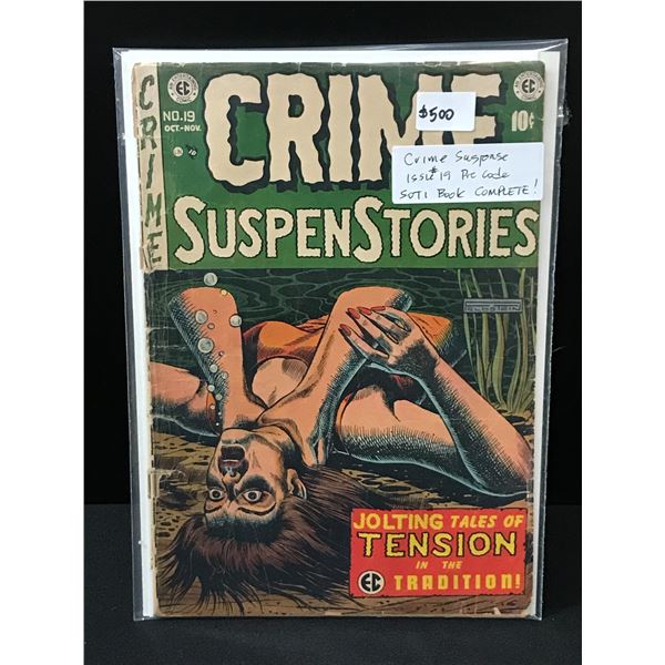 CRIME SUSPENSE #19 PRECODE SOTI BOOK COMPLETE - AN ENTERTAINING COMIC