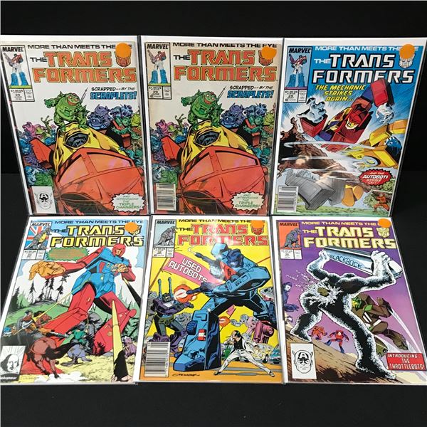 LOT OF 6 TRANSFORMERS COMICS - MARVEL COMICS