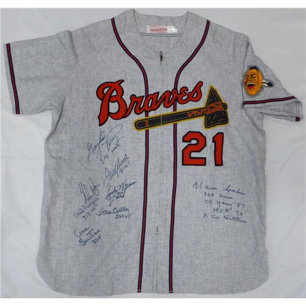 300 Win Club Jersey With 8 Signatures Including Nolan Ryan, Tom Seaver and Warren Spahn JSA