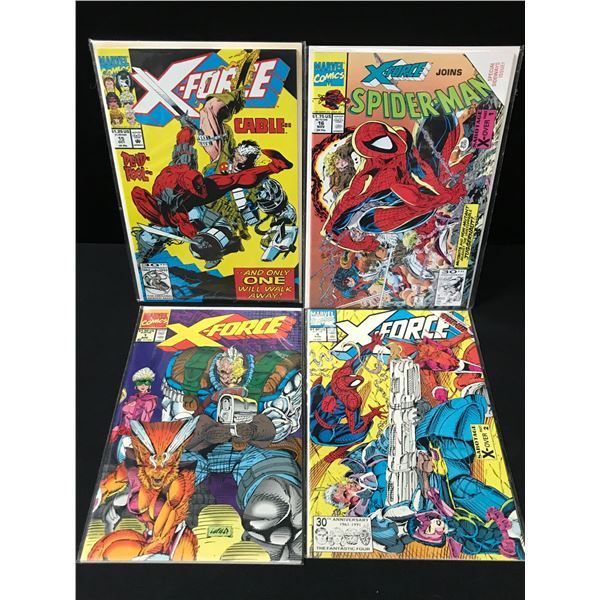 LOT OF 4 X-FORCE COMICS INCLUDING #1 - MARVEL COMICS