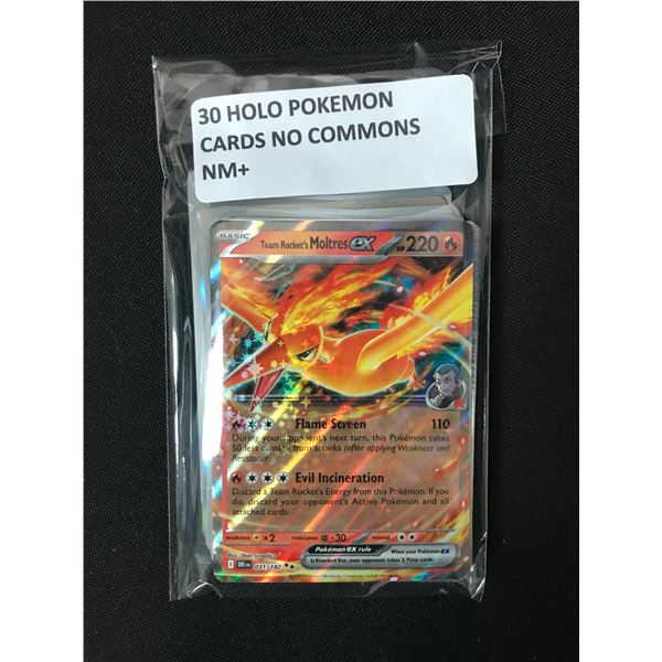30 HOLO POKEMON CARDS NM+ NO COMMON