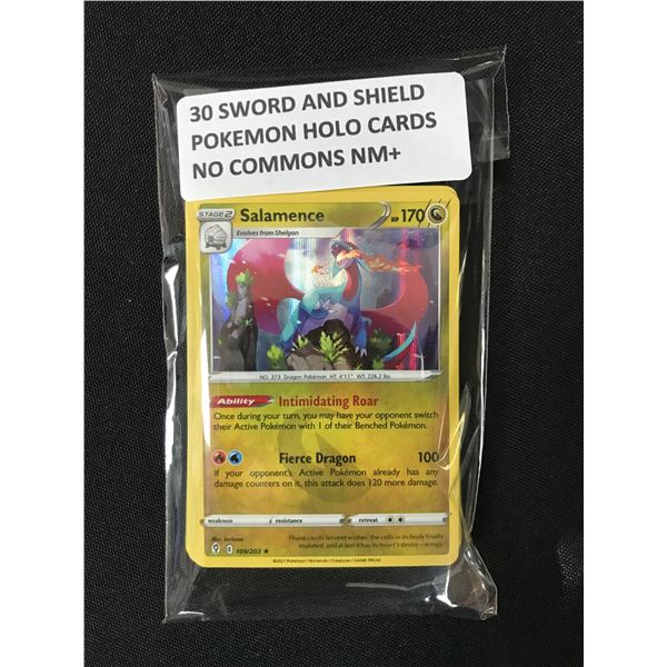 30 SWORD & SHIELD HOLO POKEMON CARDS NM+ NO COMMON