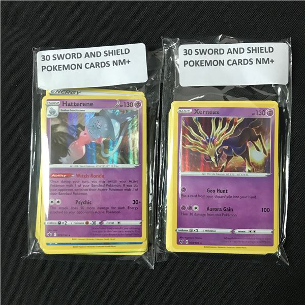 LOT OF 2 X 30 EVOLVING SKIES POKEMON CARDS NM+