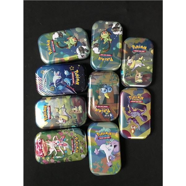 LOT OF 9 POKEMON TINS - BULK