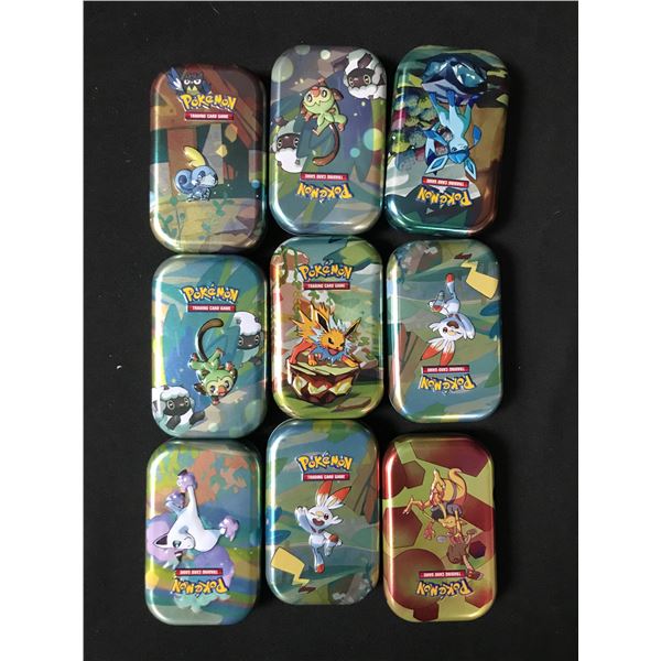 LOT OF 9 POKEMON TINS - BULK