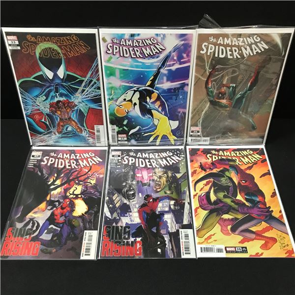 LOT OF 6 THE AMAZING SPIDERMAN COMICS - MARVEL COMICS