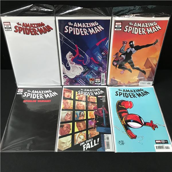 LOT OF 6 THE AMAZING SPIDERMAN COMICS - MARVEL COMICS