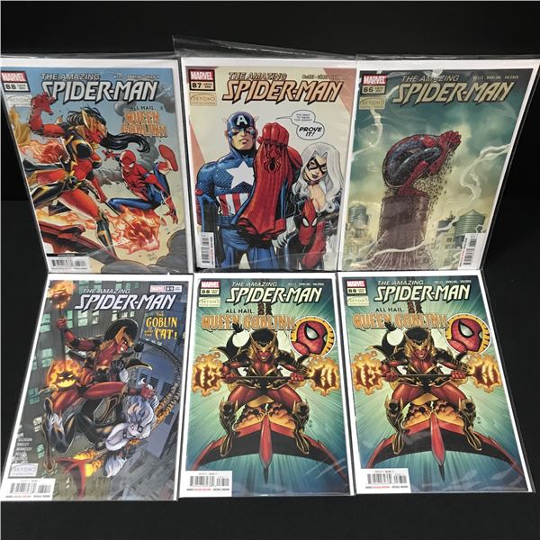 LOT OF 6 THE AMAZING SPIDERMAN COMICS - MARVEL COMICS