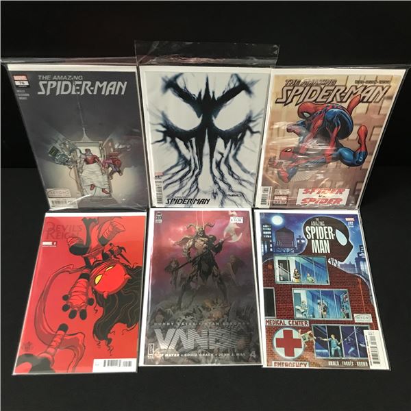 LOT OF 6 COMICS - VARIOUS TITLES AND PUBLISHERS INCLUDING THE AMAZING SPIDERMAN