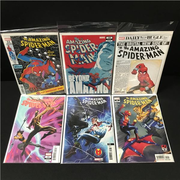 LOT OF 6 THE AMAZING SPIDERMAN COMICS - MARVEL COMICS