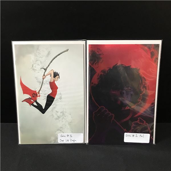 LOT OF 2 GRIM #1 COMICS - FOIL & JAE LEE VARIANTS