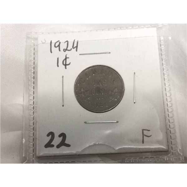 1924 Canada 1 Cent Coin