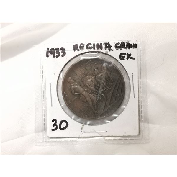 1933 Regina Grain Exhibition Token