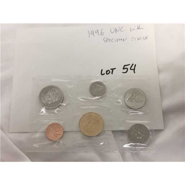 1996 unc specimen Canadian coin set