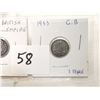 Image 3 : 1902 and 1933 G.B silver 3 pence coins