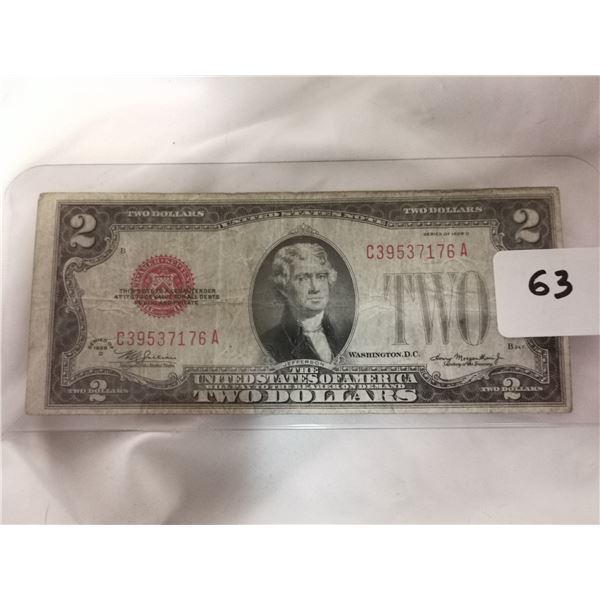 1928 U.S -2 dollar bills