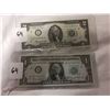 Image 1 : 1 and 2 dollar U.S bills
