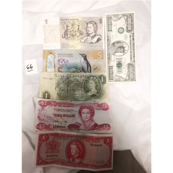 English language foreign bank note