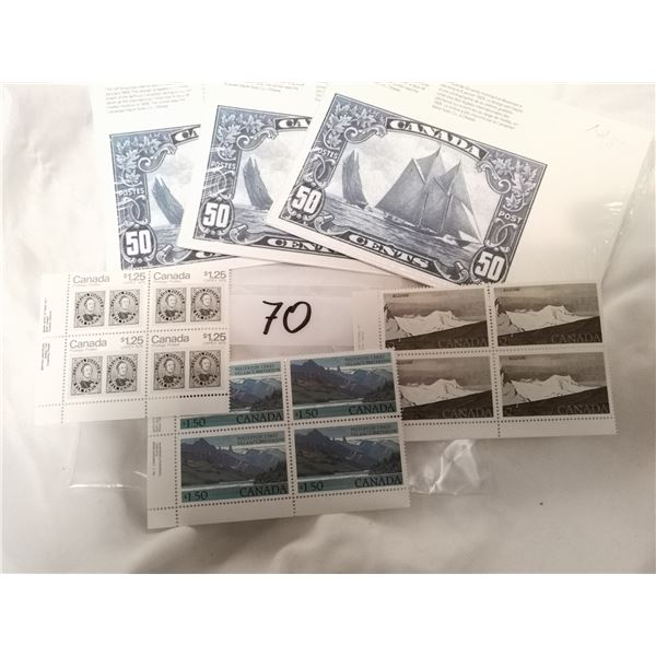 Lot of Canadian stamps, 1 and 2 dollar