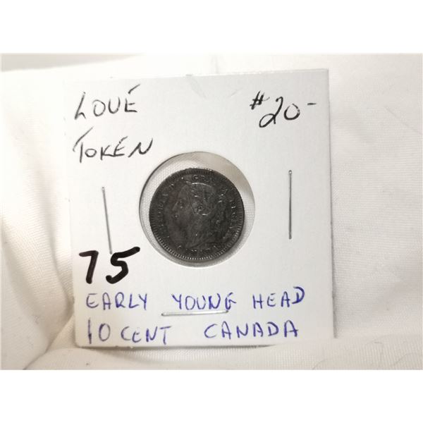 Middle 1800’s Coin/Love Token, Young Head