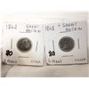 Image 1 : 1842 & 1848 Holed Silver 4-Pence Great Britain Coins