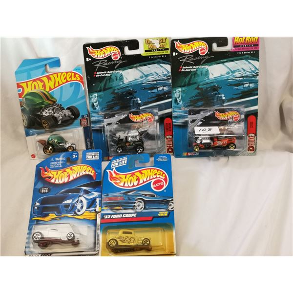 (5) Hot Rod Hot Wheels Cars
