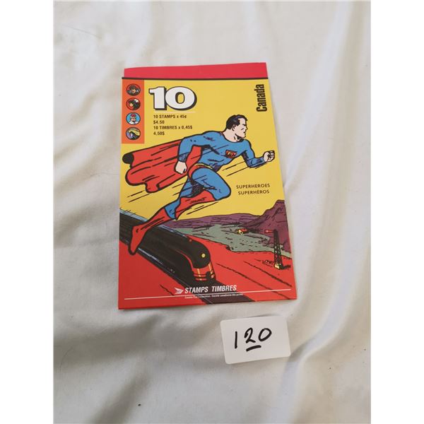 Full Sheet of Superman 45¢ Stamps