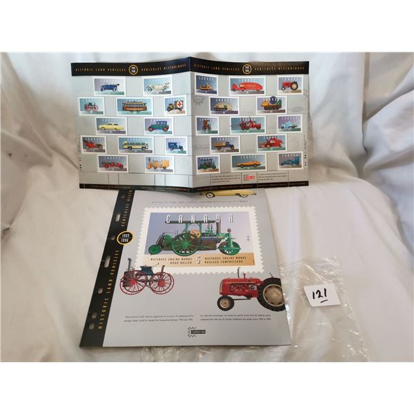 Full Sheet of Historic Land Vehicles Stamps