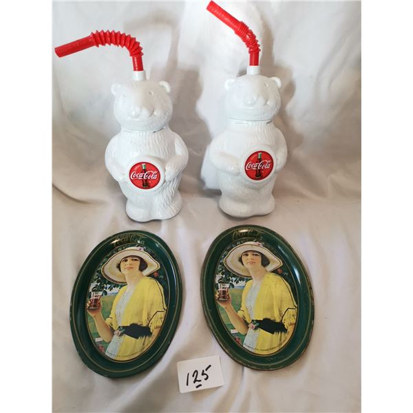 Coca Cola Lot.  Inc.  (2) Trays, (2) Dispensers