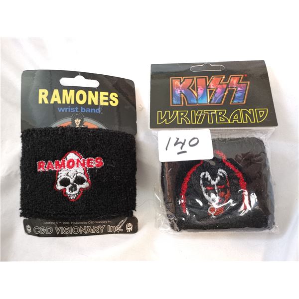 Kiss & Ramones NOS Wristbands